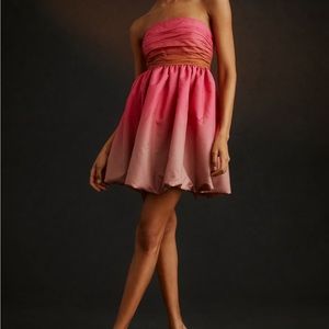 Vineet Bahl strapless ombré mini dress